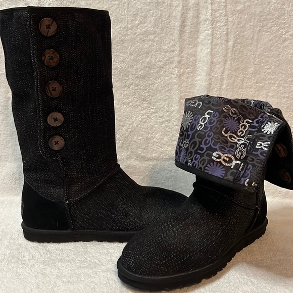 UGG Shoes - UGG ladies size 7 black denim boot